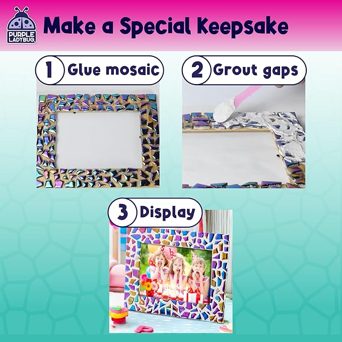 PURPLE LADYBUG Decorate Your Own Picture Frame Craft Kit - Image 3