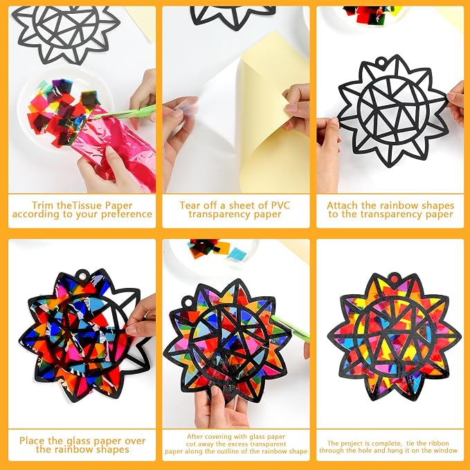 Lonfliness 32 Sets Summer Crafts Suncatchers Kit - Image 3