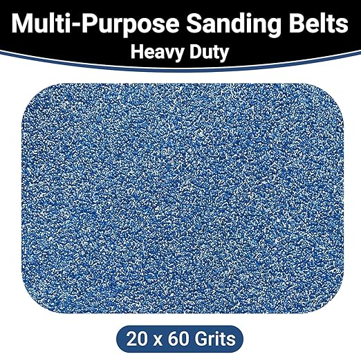 3x21 Inch Sanding Belts 20 Pcs 60 Grits Heavy Duty Belt Sander Zirconia Belt Sander Paper for Wood, Metal, Stainless Steel, Automotive, and Furniture