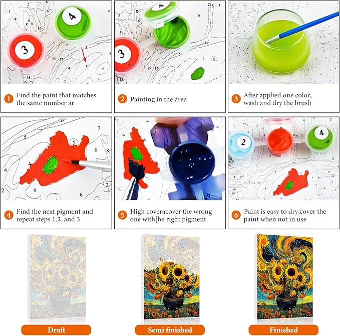 Fountor Landscape Paint by Numbers Kit - Image 7