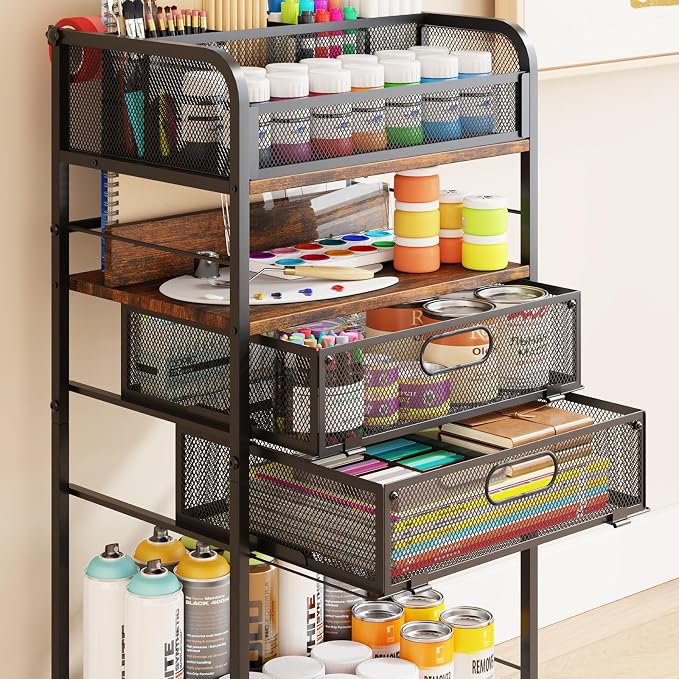 Homsorout Art cart, 5 Tier Rolling Cart - Image 4