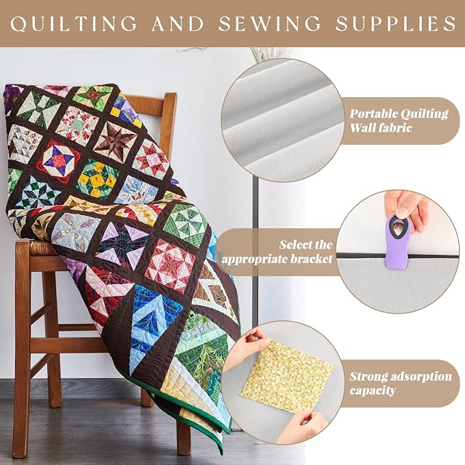 Buryeah 1 Pcs Quilt Design Wall Fabrics 72 in x 60 in - Image 3