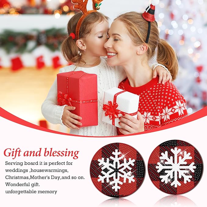 8 Pcs Christmas Snowflake Diamond Art Coasters Kit - Image 7