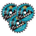 5-1/2 Inch Miter/Table Saw Blades 3pcs,24 Teeth ATB TCT Fine Finish Wood Cutting Circular Saw Blade with 5/8 Inch Arbor