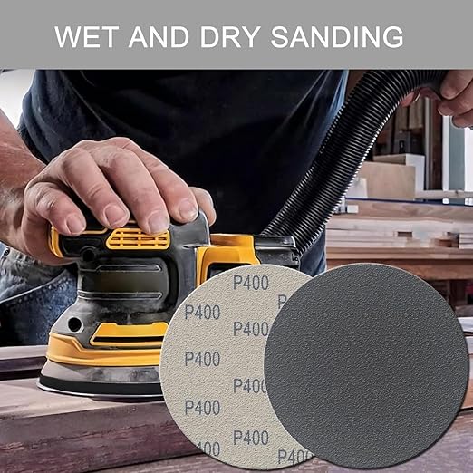 6 Inch 50 Pcs Wet Dry Sanding Discs Hook and Loop, 600 Grit Sandpaper Automotive Wood Metal Polishing & Sanding, Silicon Carbide Sand Paper for Random Orbital Sander (Grit 600)