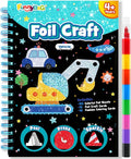 FUNNYB&G Foil Art Craft Kit for Boys 4-10 Years Old: Mess-Free & No-Glue by FUNNYBG