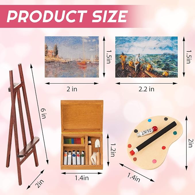 Skylety 3-Piece Dollhouse Painting Tool Accessories Set - Image 2