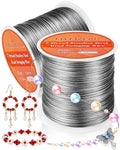 FIVEIZERO 656FT 0.45mm 7 Strand Stainless Steel Beading Wire, 2 Rolls Nylon by FIVEIZERO