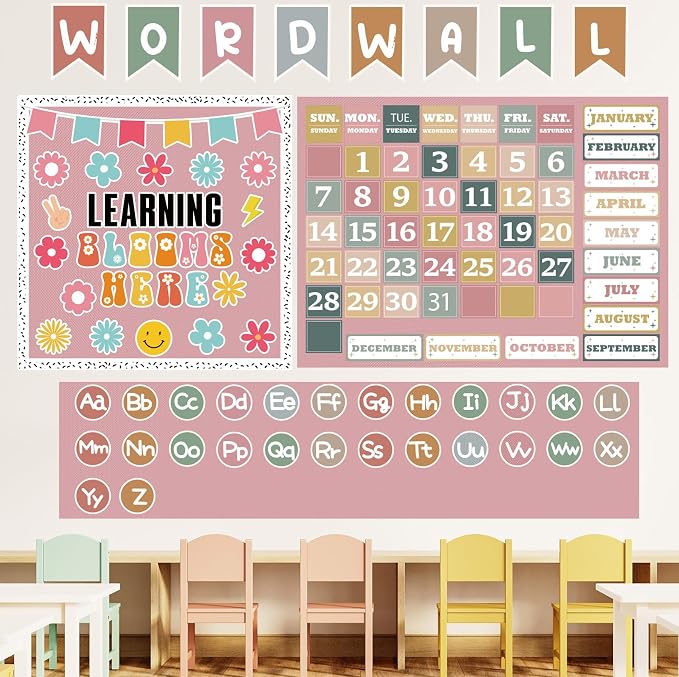 Inkspire Boho Pink Bulletin Board Paper Roll, 14.8FTx18.5IN Large Reusable - Image 4