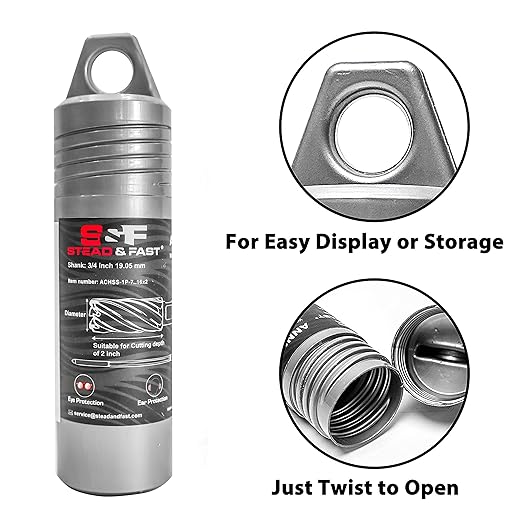 S&F STEAD & FAST Annular Cutter 7/16" Diameter x 2" Depth of Cut, Mag Drill Bits with Pilot Pin for Magnetic Drill Press