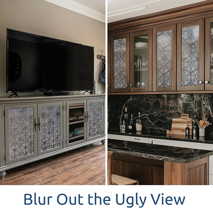 rabbitgoo Window Privacy Film, Diamond Pattern, 35.4" x 157.4" | Stained Glass - Image 6