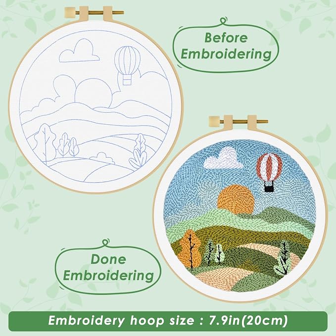 ERKOON Punch Needle Kit Adults Beginners, DIY Easy Landscapes Embroidery Set - Image 3