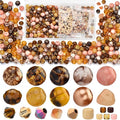 Craft Crystal Beads Jewelry Making Kit, Shade Brown Beads Including 8 Types of by RIRED27