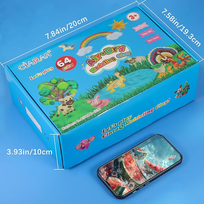 Air Dry Clay Kit for Kids – 64 Colors 15g Each, Non-Toxic Modeling Clay Set | - Image 7