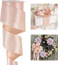 HUIHUANG Satin Wired Ribbon 2.5 inch Rose Gold Wire Edge Ribbon by HUIHUANG