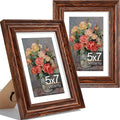 Vittanly 5x7 Picture Frames Set of 2, Ornate Vintage Photo Frame by Vittanly