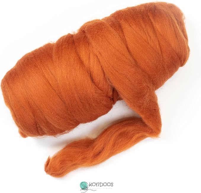 Kondoos Colored Natural Wool roving, 1 lb. Best Wool - Image 3