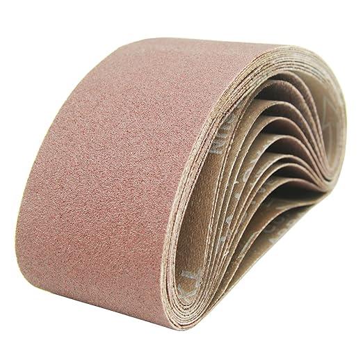 3X18 Inch Aluminum Oxide Sanding Belt, 15PCs Sanding Belt Set, 3 of Each 80/120/150/240/400 Assorted Grit, Abrasive Belts for Belt Sanders