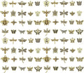 WOCRAFT 60pcs Antique Gold Butterfly Bracelet Charms by WOCRAFT