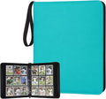 GERMUN 3 Ring 9 Pocket Zipper Card Binder, 720 Double Sided Standard PU Trading by GERMUN