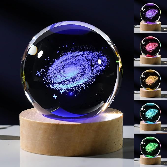 3D Galaxy Crystal Ball Night Light by Unknown