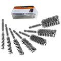 ASNOMY 7Pcs Wire Bore Brush for Drill,5/16"-1” Stainless Steel Copper Pipe Cleaner Set for Power Drill Cleaning,Abrasive Drill Wire Brush with 1/4" Hex Shank