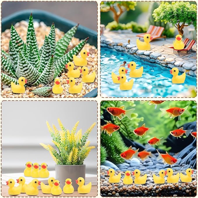 YsesoAi 100Pcs Mini Resin Ducks, Tiny Ducks Figurines Bulk - Image 6