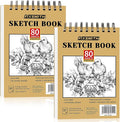 FIXSMITH 5.5"X8.5" Sketch Book | 160 Sheets | 2 Pack Sketchbooks | Top Spiral by FIXSMITH
