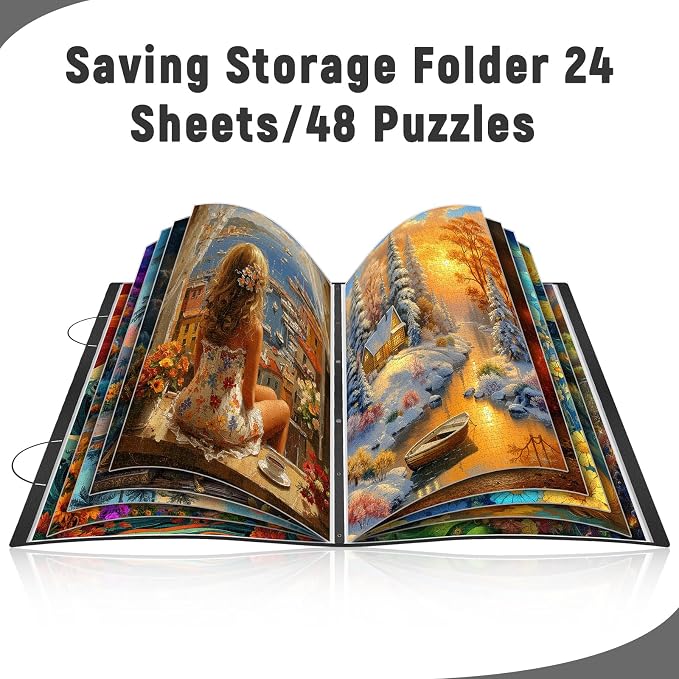 Puzzle Storage Folder for 1000 & 500 Pieces – Large Capacity Puzzle Album - Image 5