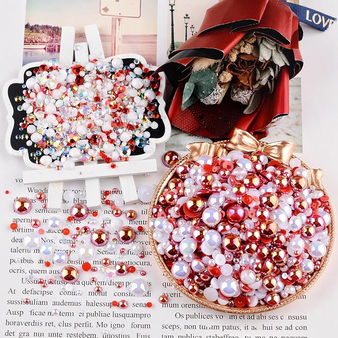 3900+ Pcs Rhinestones and Pearls Kit, 2-10mm Flatback Gems - Image 6