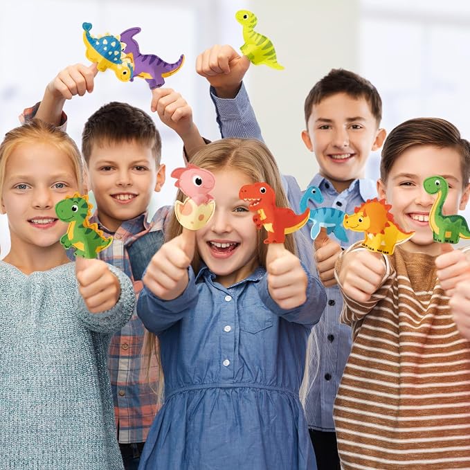 COcnny Dinosaur Finger Puppets Craft- 11pcs Dinosaur Felt Finger Puppet - Image 7