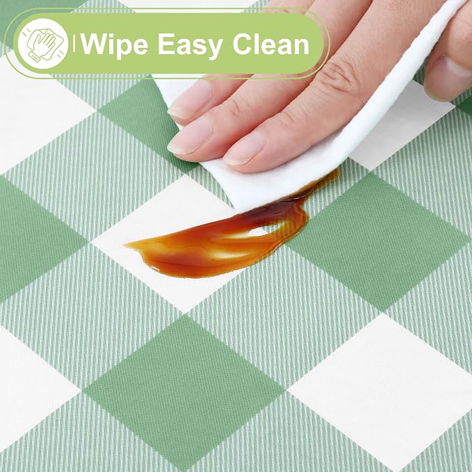 Smiry Square Table Cloth, Waterproof Vinyl Tablecloth - Image 3
