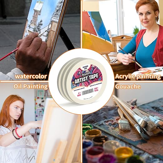 3 Pack White Artist Tape - Image 7