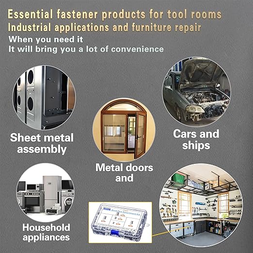 Rivet Nut Assortment Kit, 270 PCS Recessed Rivet Nuts, Rivet Nut Sorting Tool, (M8 M6 M5 M4 M3) for Automotive, Home Decor and Industrial Products