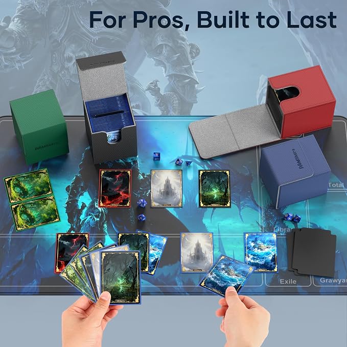 Mlikero 4 Pack Card Deck Box, Commander Deck Box Holds 400+ Single Sleeved Cards - Image 6