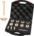 13 Pcs Precision Brass Router Template Bushing Guides Sets, Router Guide Bushing with Carrying Case