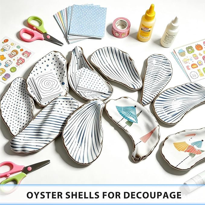 20Pcs Flat Oyster Shells 3-4 Inch, Cleaned Natural Oyster Shells - Image 3
