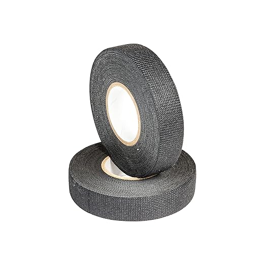 10-Roll Wire Harness Tape 3/4"×49' – Automotive Electrical Cloth Tape, Hand-Tear, No Residue