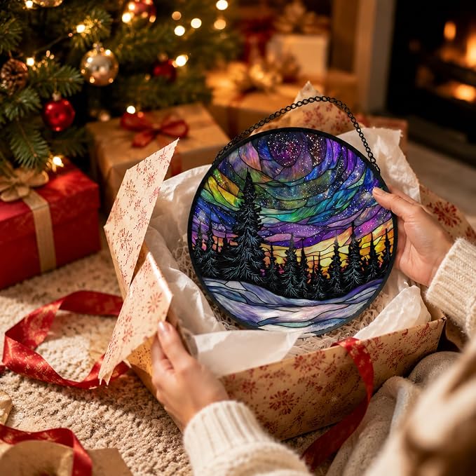 Northern Lights Starry Acrylic Suncatchers - Image 4
