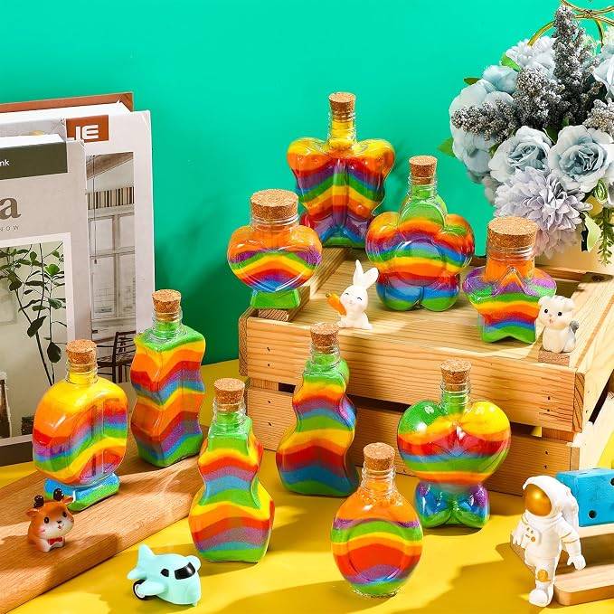 Bokon 100 Pcs Plastic Sand Art Bottles Bulk Sand Art Containers - Image 4