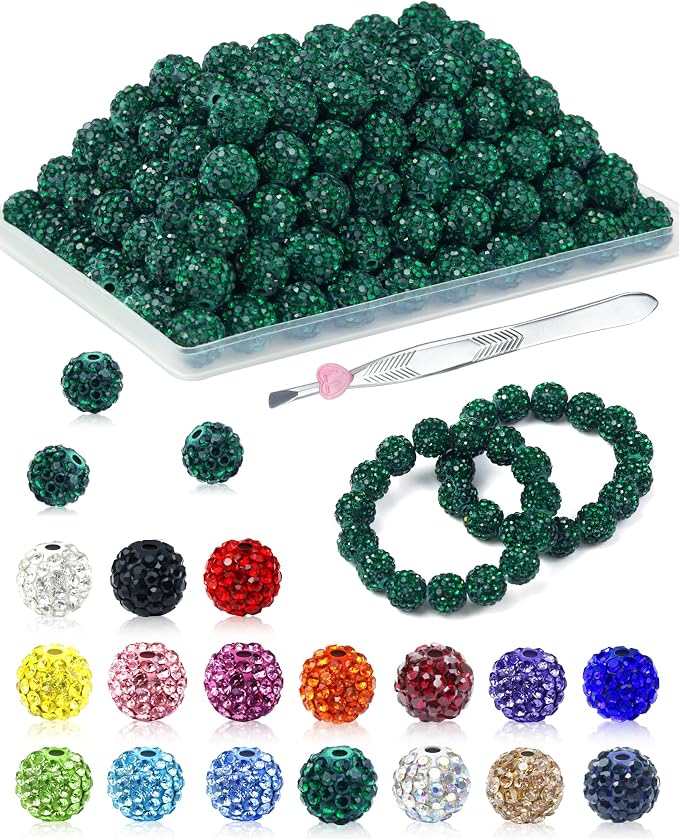 120PCS FIVEIZERO Emerald Rhinestone Beads by FIVEIZERO