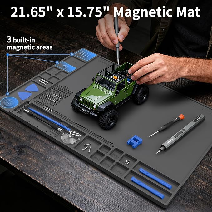STREBITO Soldering Mat Large, Solder Mat Heat Resistant 932°F, Magnetic Mat - Image 2