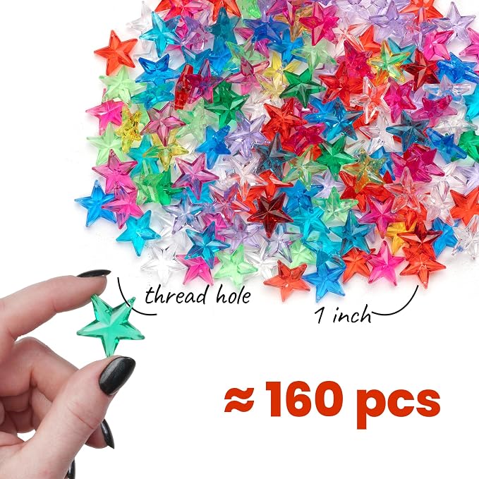 Plastic Stars - Gemstones and Crystals - Pack of 160pcs Vase Filler - Jewels - Image 2