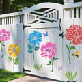 12 PCS Large Flower Painting Stencils, Reusable Sunflower Stencils by Yazhiji