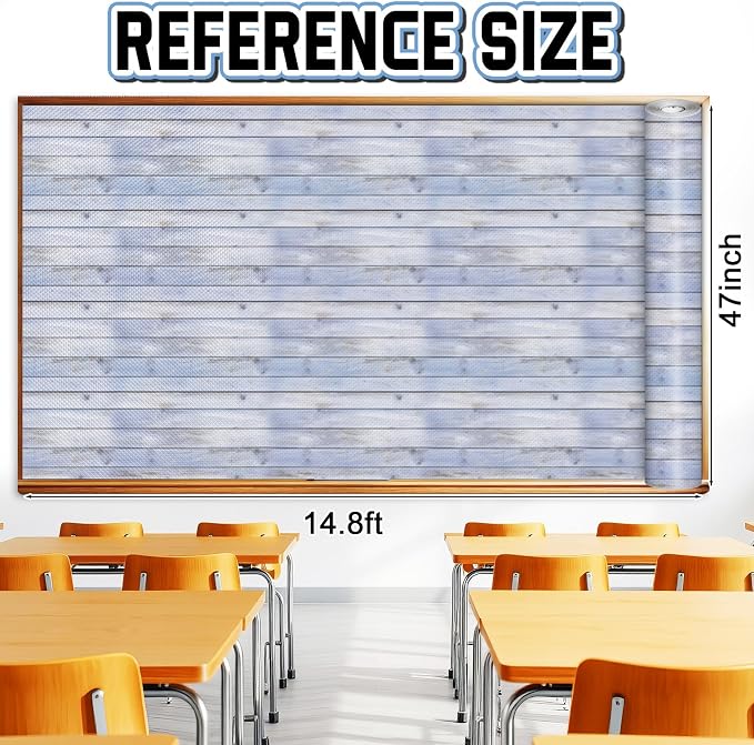Inkspire Beach Wood Bulletin Board Paper Roll, 14.8FTx47IN Large Reusable - Image 2