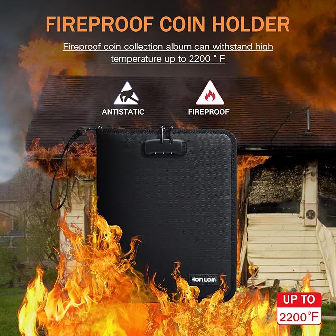 400-Pocket Fireproof Coin Book - Image 2