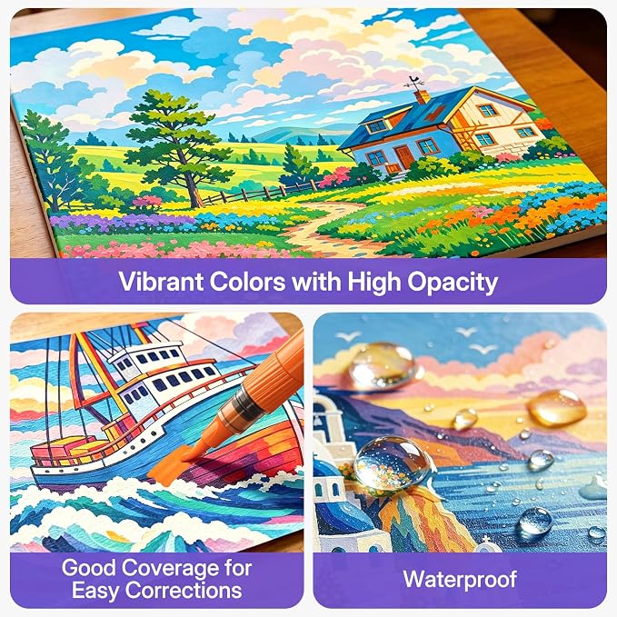 WUO 72 Colors Acrylic Paint Markers, Acrylic Paint Pens and Acrylic Markers - Image 7