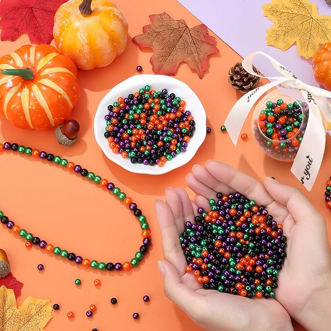 DUQGUHO Halloween Beads for Jewelry Making, 6mm Halloween Charms for Bracelets - Image 5