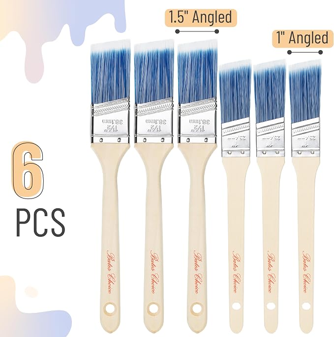 Bates - Angle Paint Brushes, Wood Handle Stain Brushes - Image 2