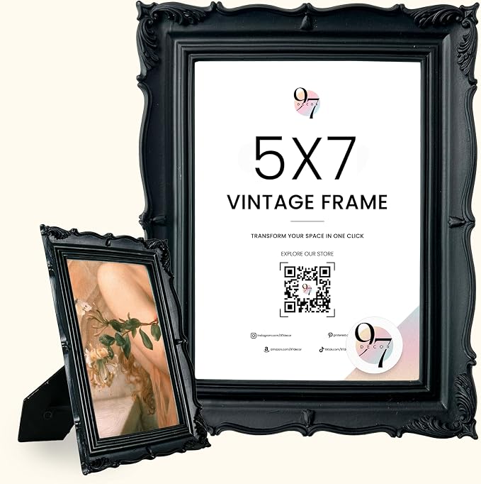 97 Decor Black Gothic Picture Frame 5x7 by 97Decor